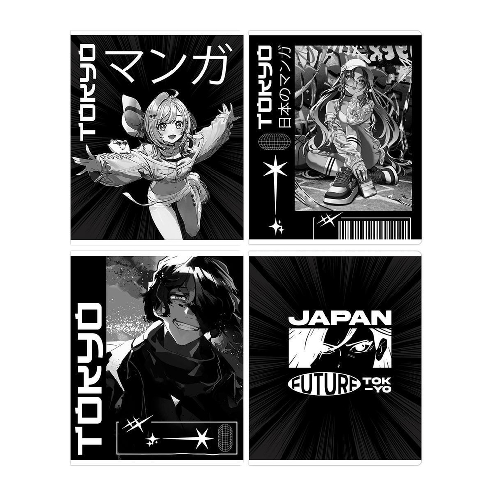 Тетрадь 48л., А5, клетка "Аниме. Tokyo"(БиДжи)