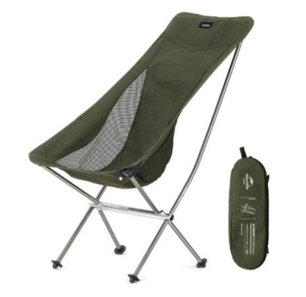 Кресло туристическое Naturehike YL06 складное, высокая спинка, до 150 кг, зеленое, артикул NH18Y060-Z-GR Под заказ.