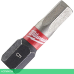 Бита Milwaukee Shockwave Hex5 25 мм 2шт (4932430896)