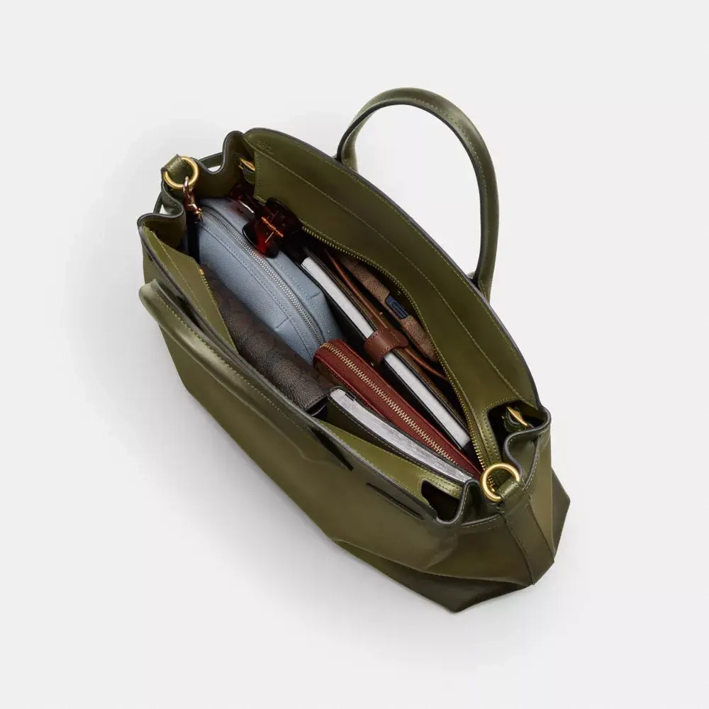 COACH СУМКА SOFT EMPIRE 40, ОЛИВКОВЫЙ