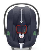 Коляска 3 в 1 Cybex Priam IV Matt Black complete и автокресло Aton B2 i-Size Bay Blue Off White