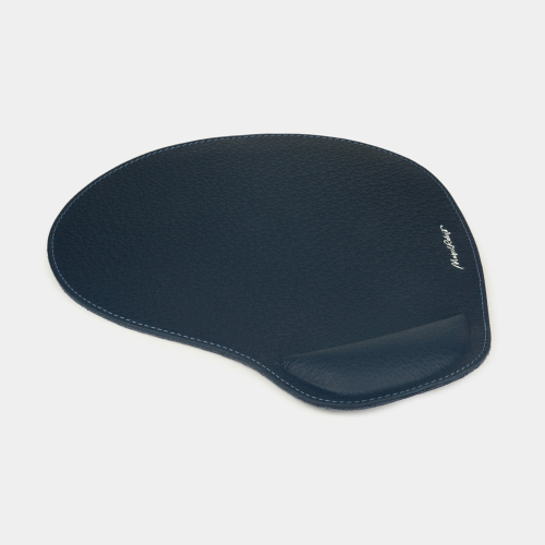Коврик для мышки Souris из натуральной кожи теленка, цвета синий