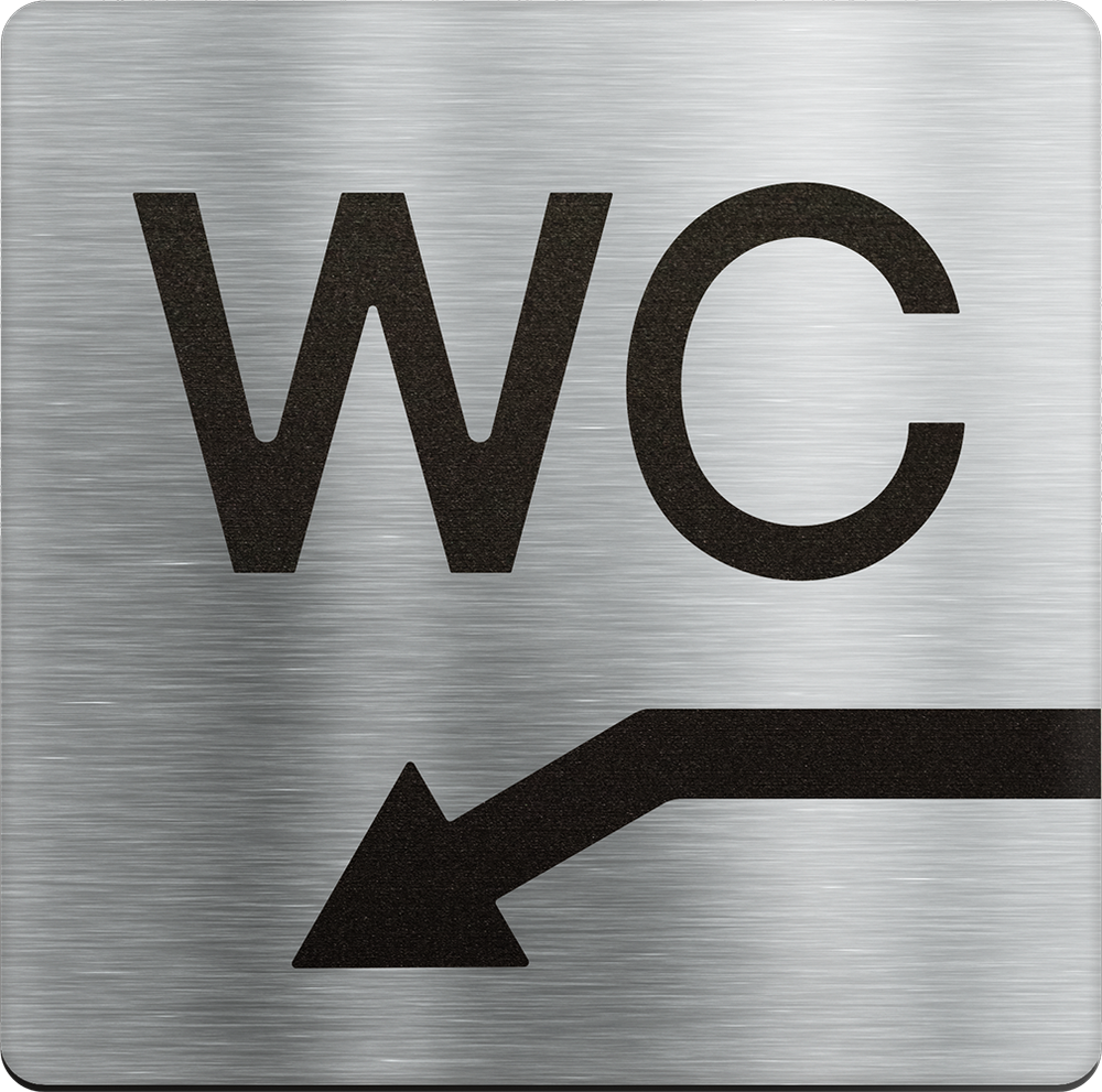 Туалет, WC, налево/вниз