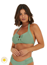 Купальник для большой груди раздельный "Фисташковый"