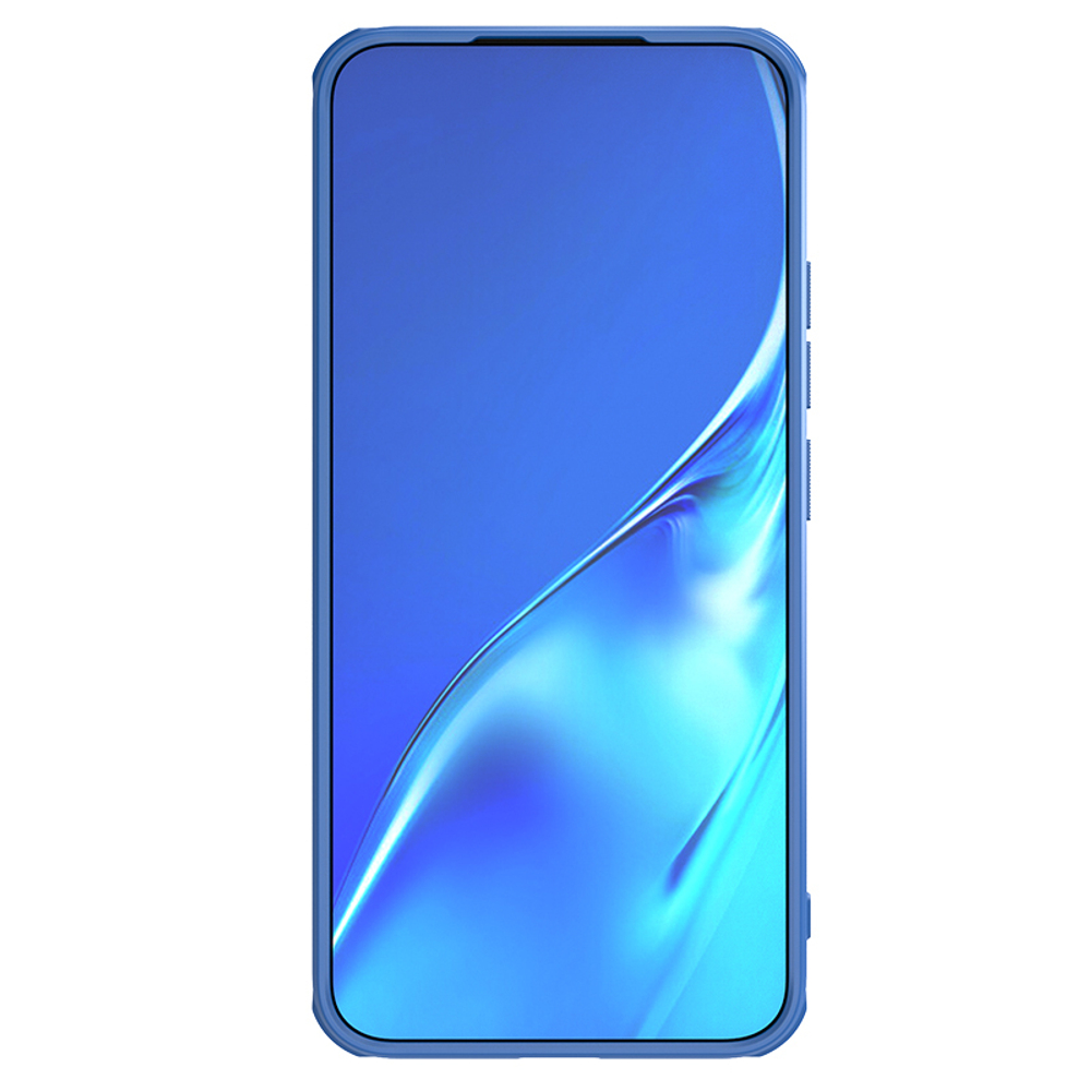 Чехол двухкомпонентный синего цвета от Nillkin для смартфона Xiaomi 14, серия Super Frosted Shield Pro