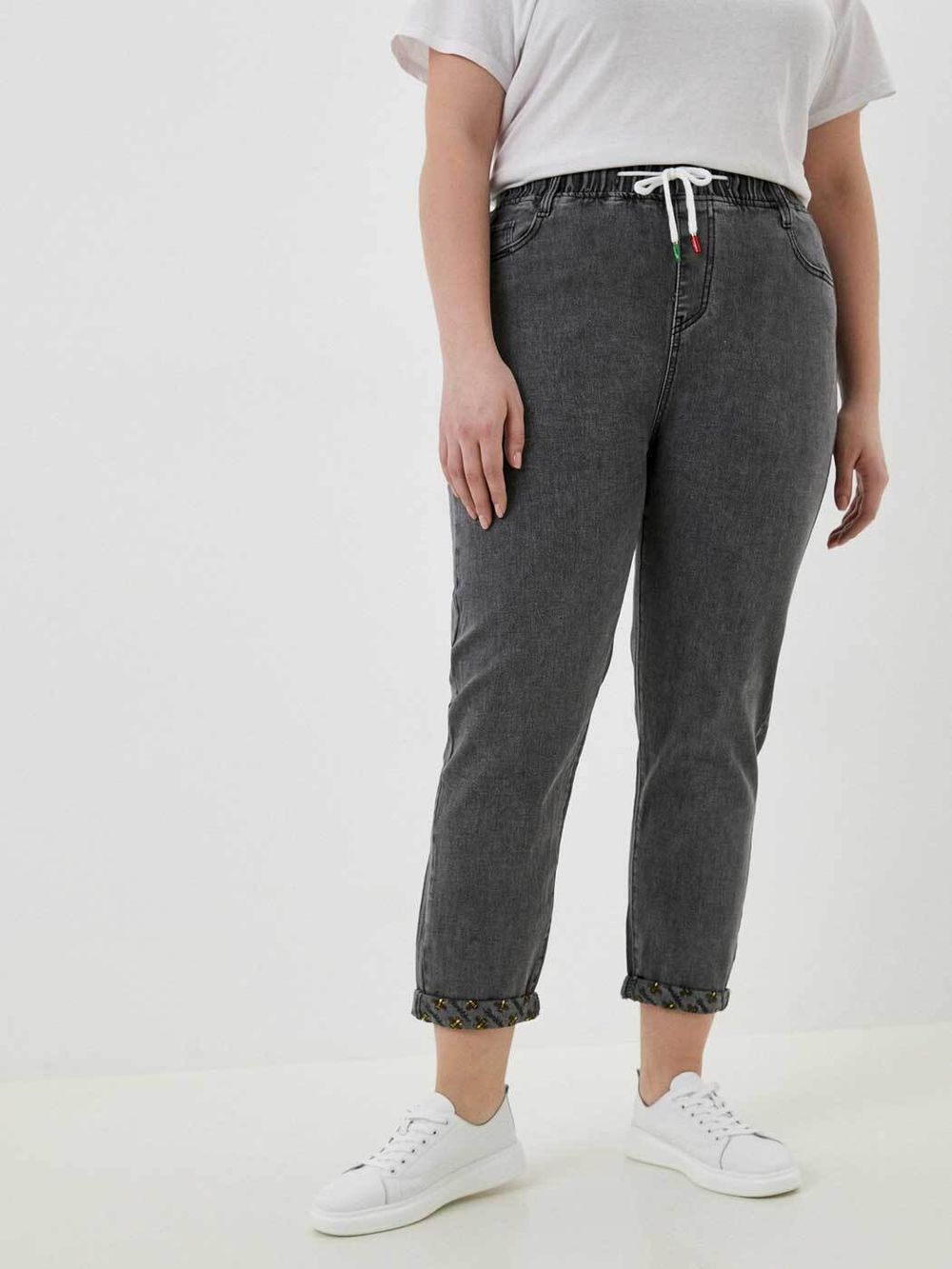 Джинсы на резинке больших размеров