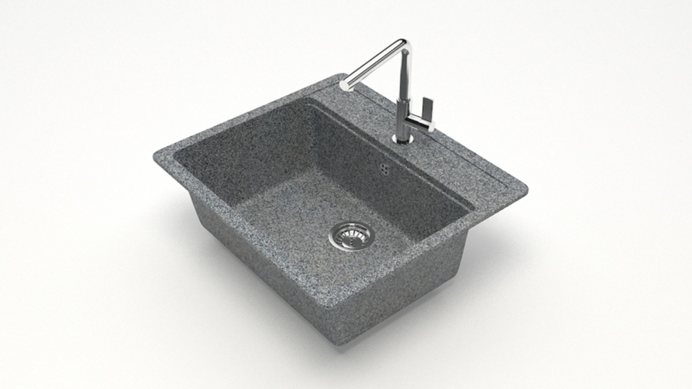 ДЖЕКИ J9G35  (ПРЯМОУГОЛЬНАЯ, ТЕМНО-СЕРЫЙ 035, 50-59)   С СИФОН  ОДИНАР