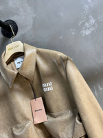 Кожаная куртка Miu Miu