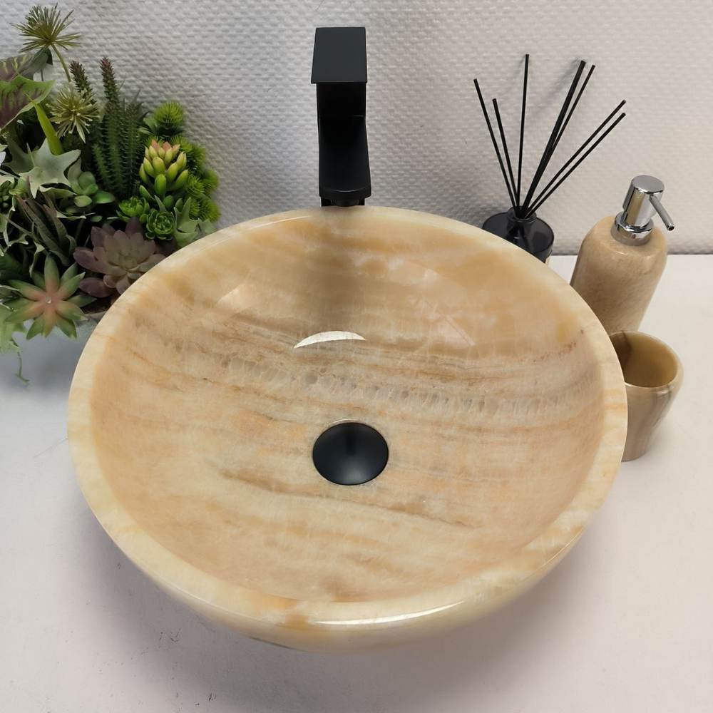 Раковина из оникса Bowl Yellow TinLip BO-62930 40*40*15 140