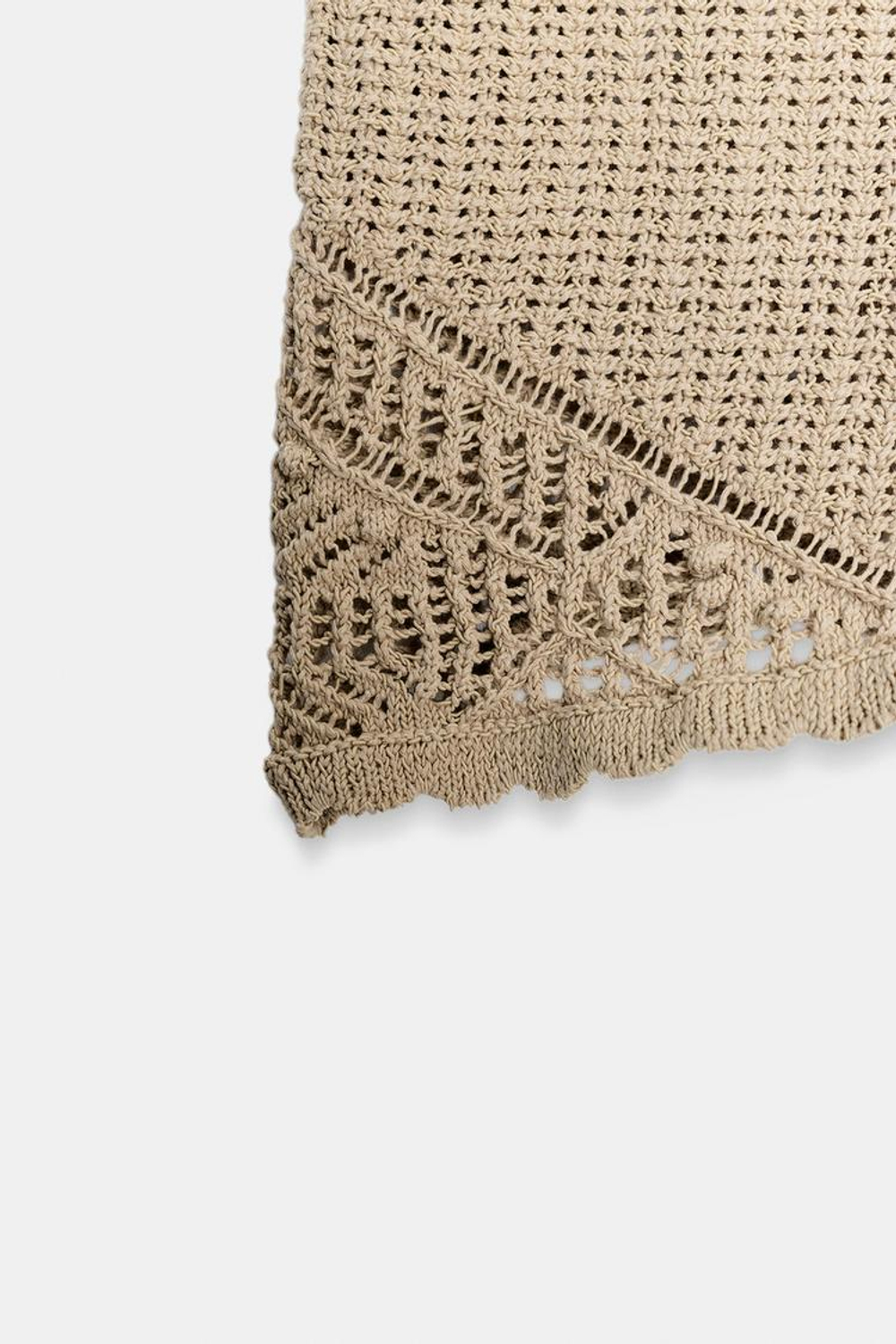 ZARA ШОРТЫ ИЗ АЖУРНОГО ТРИКОТАЖА, РЫЖЕВАТО-КОРИЧНЕВЫЙ