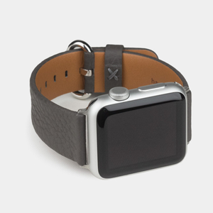 Ремешок для Apple Watch 44/45/46 mm из кожи теленка, серого цвета
