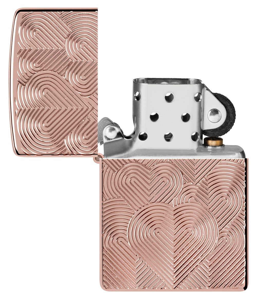 Зажигалка Zippo Armor® Hearts Rose Gold (48919) 4
