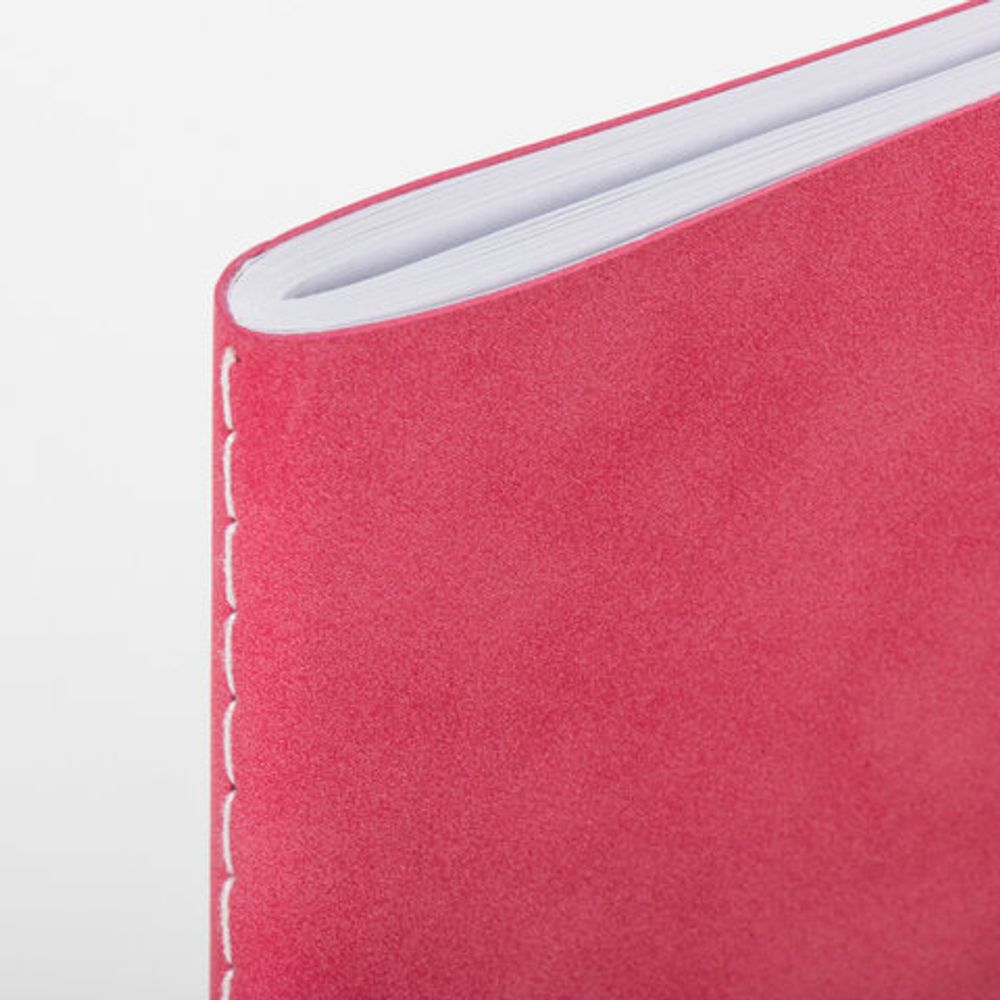 Тетрадь 60 л. без линовки обложка кожзам под замшу, сшивка, B5 (179х250мм), КОРАЛЛОВЫЙ, BRAUBERG CAPRISE, 403864