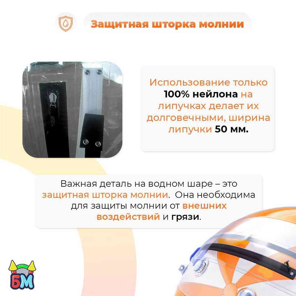 Аттракцион Водный шар ПВХ «Солнечный луч» 2*2*2 м