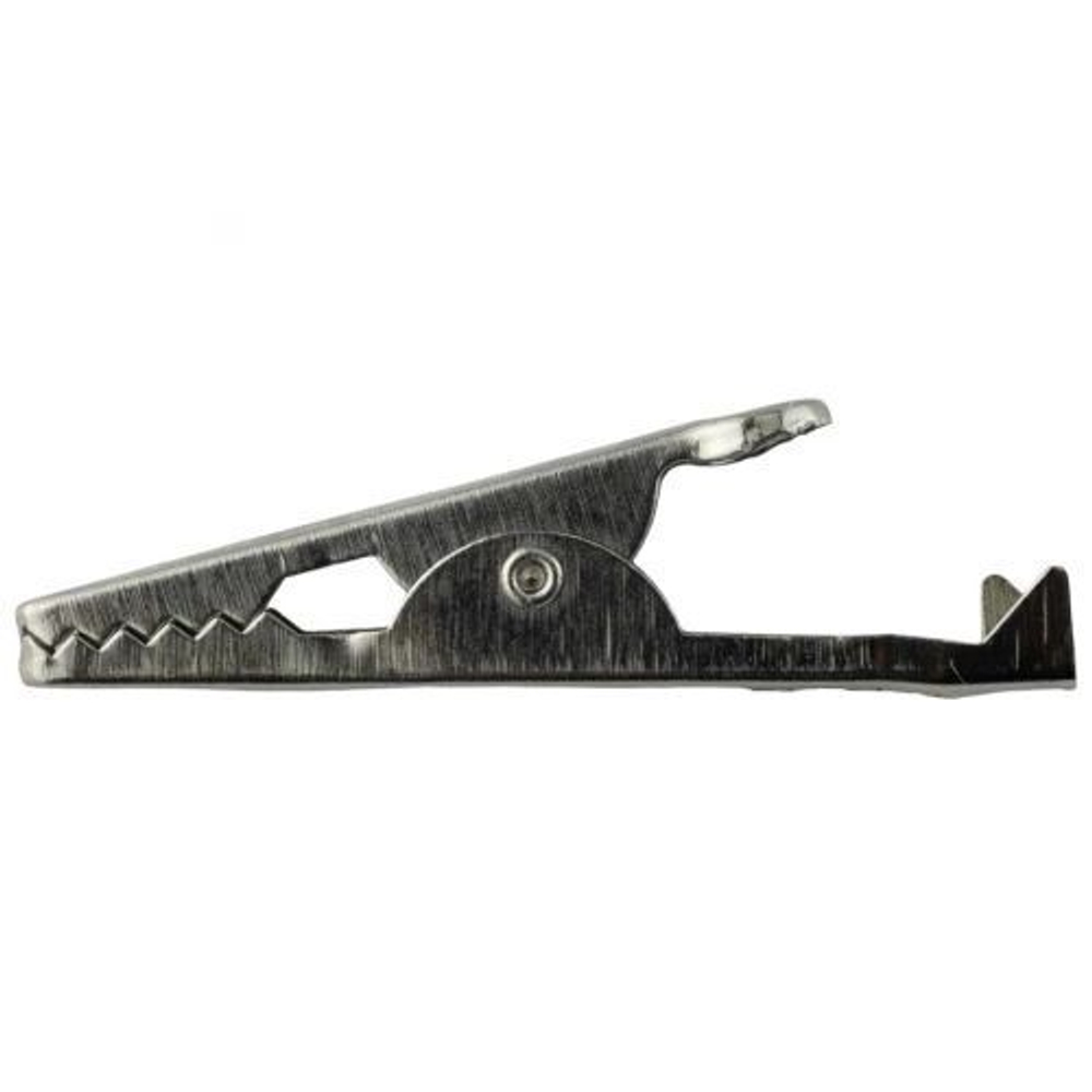 Зажим крокодил для проводов изолированный 44мм (Красный) - 10шт