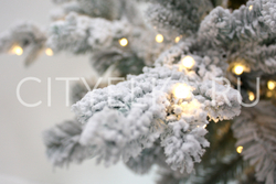 Ель искусственная заснеженная световая "Тайла", теплый свет