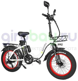 Электровелосипед Syccyba F11 Pro (48V/15Ah) - Белый с красными ободами фото №8