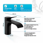 Смеситель для раковины Hansgrohe Vivenis 75012670 черный матовый
