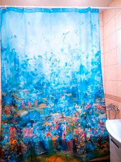 Штора "Стражи ворот", по мотивам картины "Привратники" американского художника иранского происхождения Али Банисадра