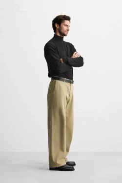 ZARA СВИТЕР ИЗ СМЕСОВОЙ ВИСКОЗЫ, ЧЕРНЫЙ