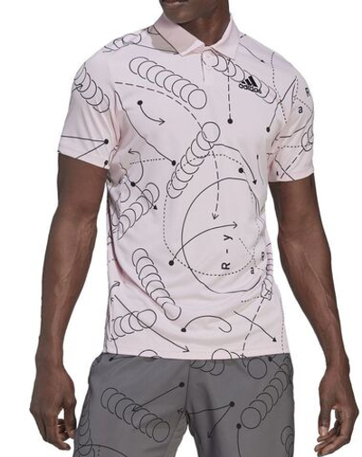 Мужское теннисное поло Adidas Club Graph Polo - clear pink