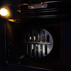 Электрический духовой шкаф встраиваемый GINZZU HOE-248 91л, черный с дисплеем, конвекцией, грилем