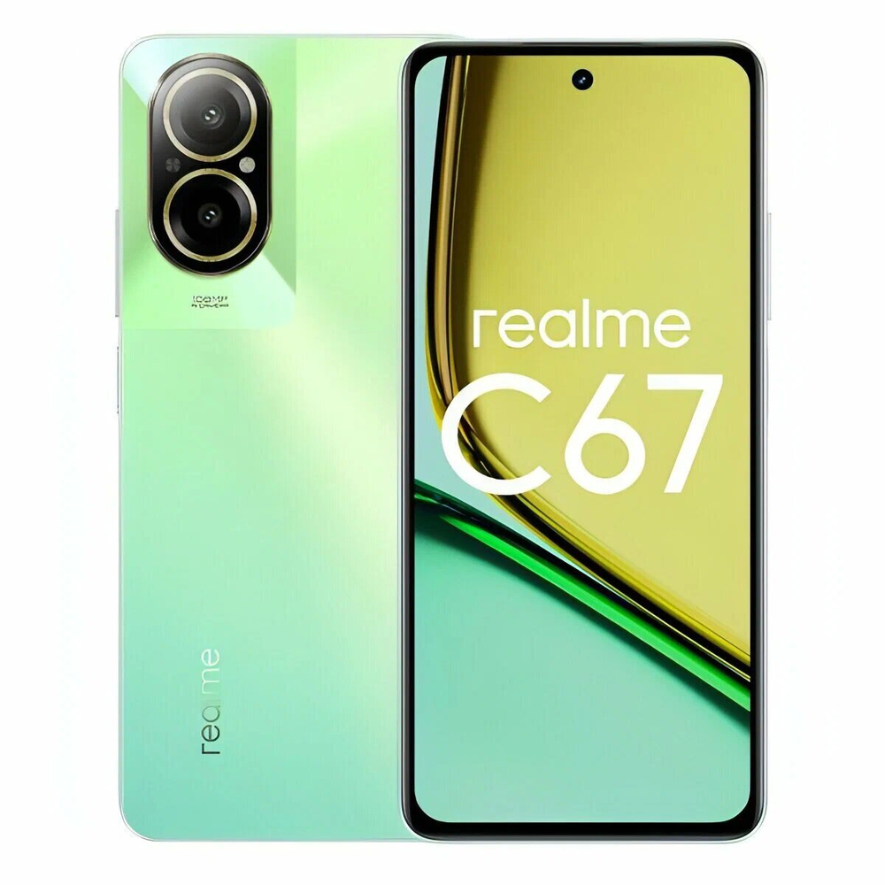Смартфон Realme C67 4G 8/256 ГБ, Ростест(ЕАС), Dual nano SIM, зеленый оазис