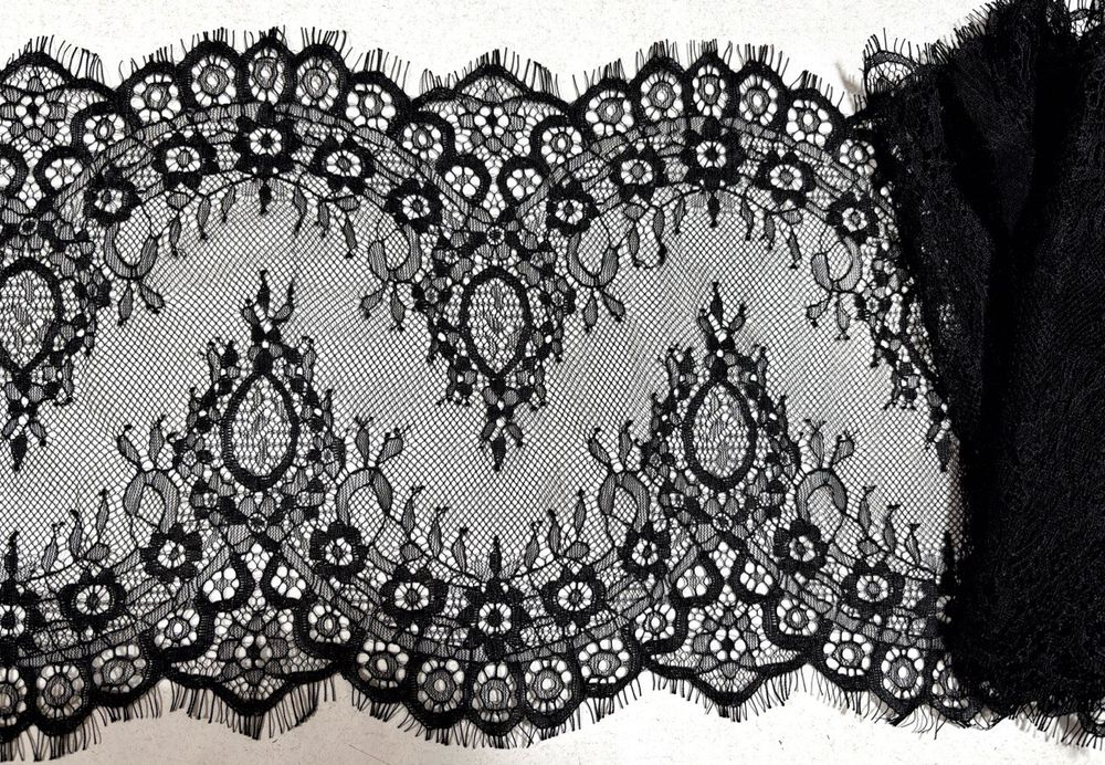 Кружево Французское, ш. 23 см, чёрный