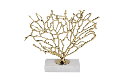 Статуэтка Фигура интерьерная Скульптура декоративная  Garda Decor "Дерево" золотая 55RD3025S