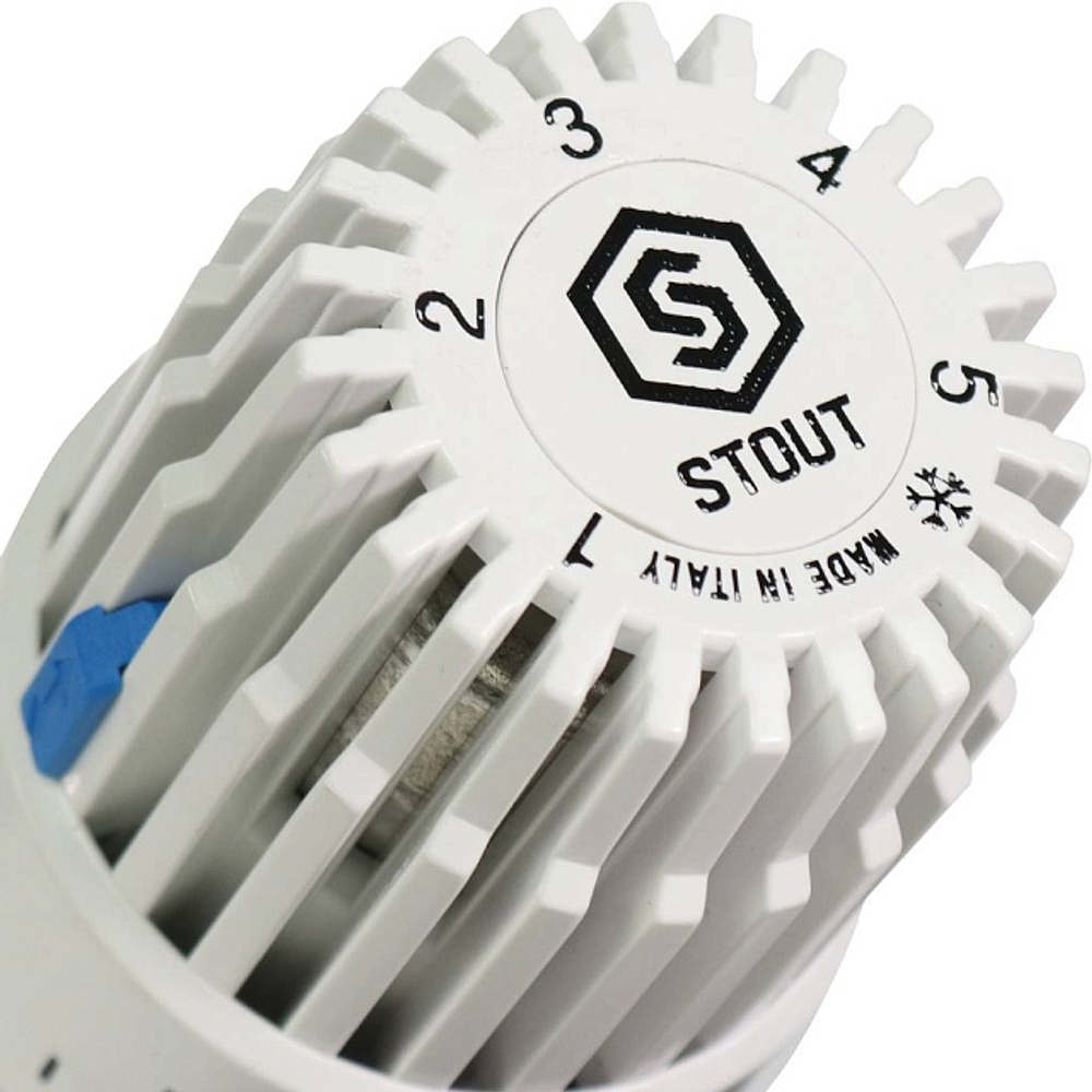 Головка термостатическая STOUT - M30x1.5 (регулировка 6-28°C, цвет белый)