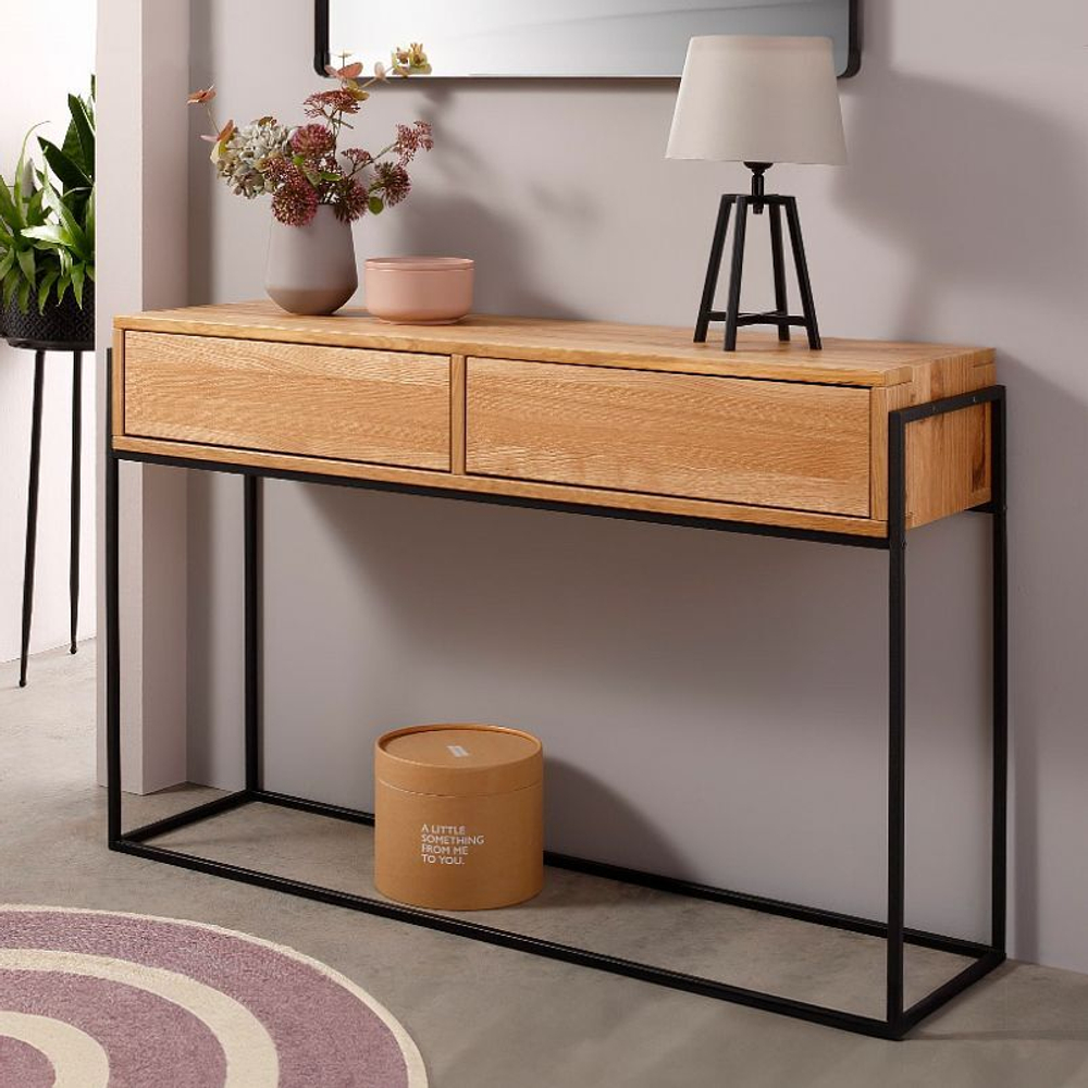 Туалетный столик 2 ящика из дикого дуба