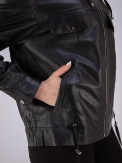 Куртка женская из натуральной кожи с капюшоном Турция