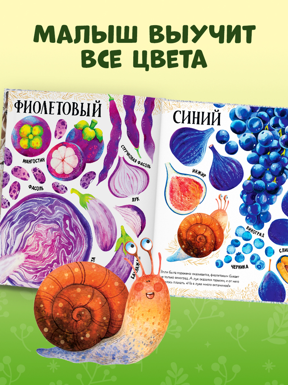 Приключения улитки Элли в мире фруктов и овощей