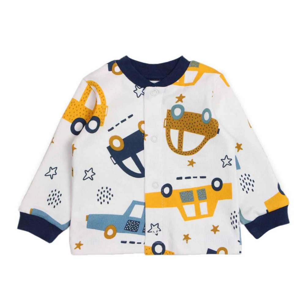 Джемпер (Кофточка) детская, цвет белый/машинки, р. 62 9926916 (BONITO)