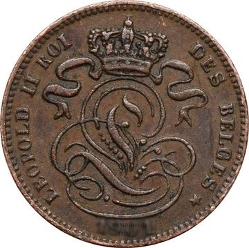 1 сантим 1869-1907 Бельгия (надпись на французском - DES BELGES)