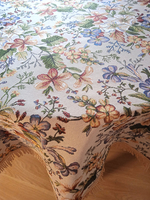 Гобеленовая скатерть Цветочная поляна D 160 см