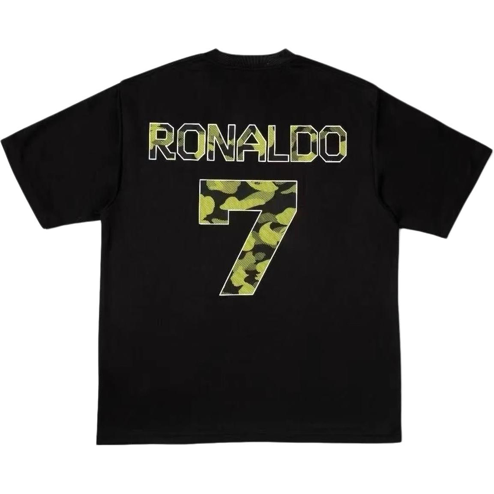 A Bathing Ape Bathing Ape X Cr7 Life Cr7 Life Collaboration Fw25 Футболка черный