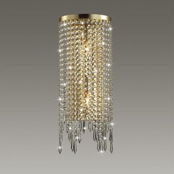 5028/2WA MODERN ODL23 643 золотой/прозрачный металл/хрусталь Бра E14 2*40W CHOKKA