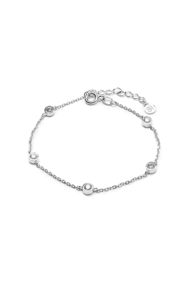 Браслет из серебра с фианитами