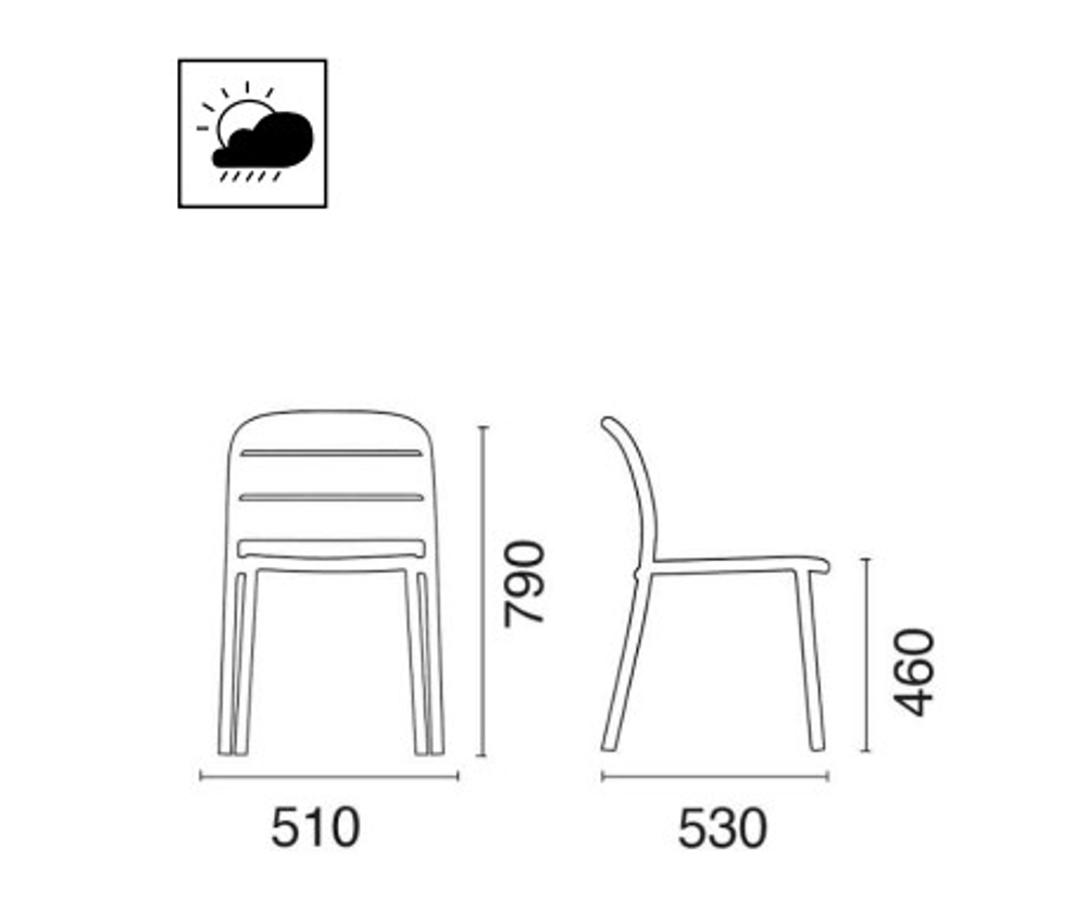 Стул пластиковый Papatya Beykoz-S, светло-серый