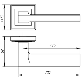 Ручка дверная VECTOR QL BL-24 черный