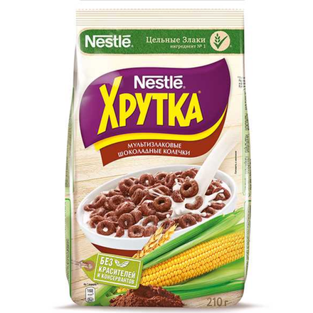 Готовый завтрак Nestle Хрутка шоколадные колечки 210 гр