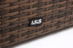 "Лунго" кашпо для цветов большое плетеное из искусственного ротанга, цвет коричневый