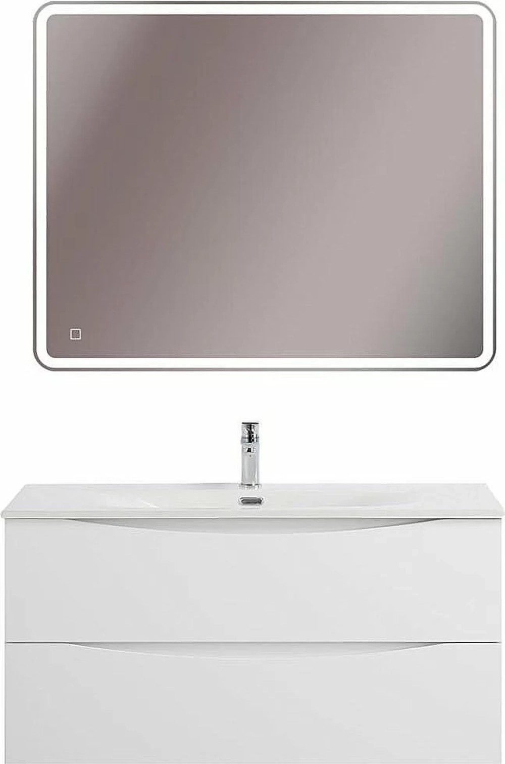 Тумба с раковиной BelBagno MARINO-CER-N-1000-2C-SO-BO-P Bianco Opaco