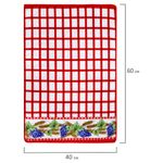 Салфетка из МИКРОФИБРЫ универсальная, 40х60 см, красная клетка, орнамент, 240 г/м2, BOOMHOUSE (БУМХАУС), 700880