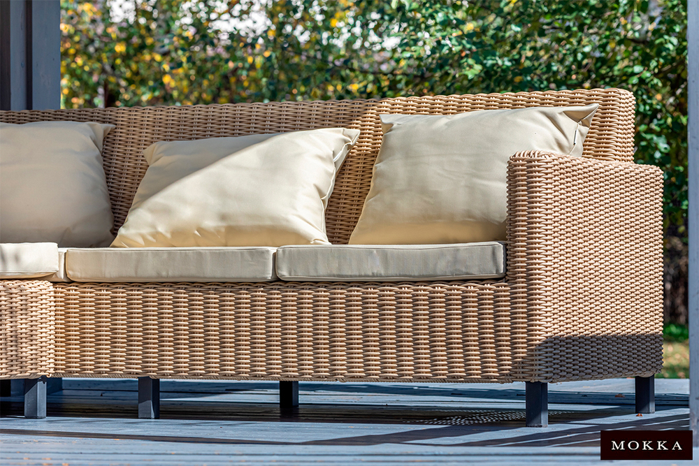 Диван угловой MOKKA BELLA, соломенный