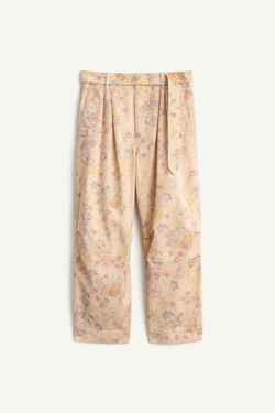 ZARA БРЮКИ ИЗ 100% ХЛОПКА, С ПРИНТОМ