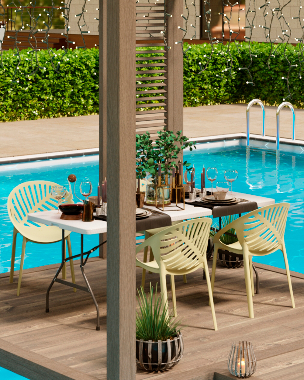 Стул Monstera пластик зеленый