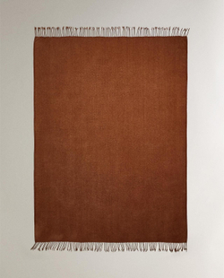 Zara Home - Синель одеяло, терракота, 140x190 см