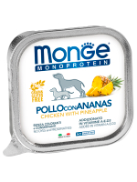 Влажный корм Monge Dog Natural Monoprotein Fruits для собак, паштет из курицы с ананасом 150 г
